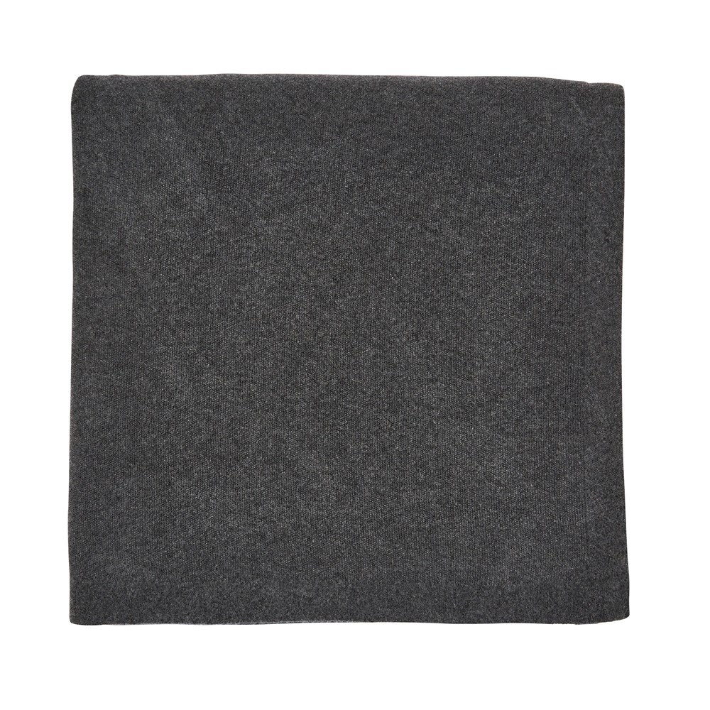 Lambswool Plain Knitted Throw by Zoffany in Bone Black